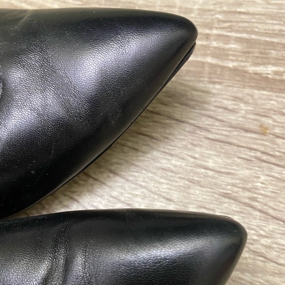 Aquazzura Black Christie Leather Ballet Flats - Picture 6 of 10